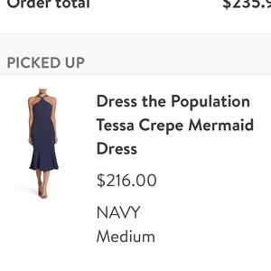 Dress the Population Tessa Navy Mermaid dress Med